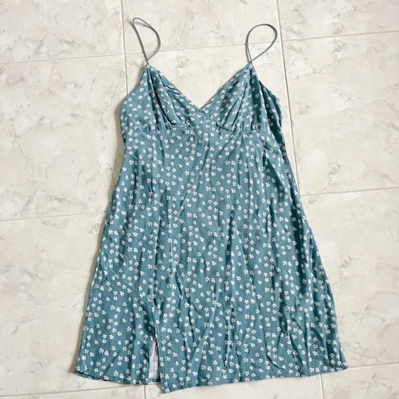 Kendall & Kylie Blue Sleeveless Floral Pattern Mini Dress Women Small (S) - Picture 2 of 6